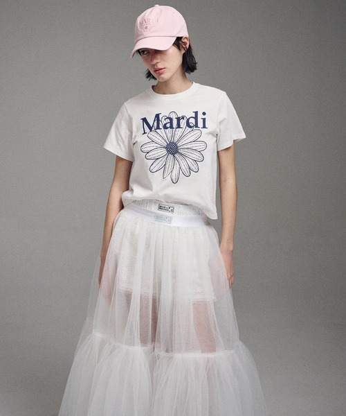 「Mardi Mercredi」 半袖Tシャツ FREE ホワイト×ネイビー レディース_画像8