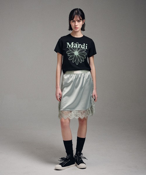 「Mardi Mercredi」 半袖Tシャツ FREE ホワイト×ネイビー レディース_画像9