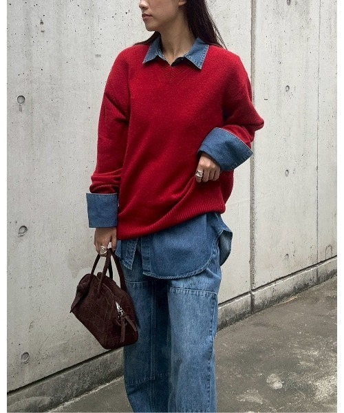 LE CIEL BLEU（ルシェルブルー） ニット セーター Vネックニットプル