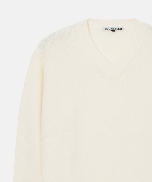 ＜LE  CIEL BLEU ＞V Neck Boil Knit Tops LE CIEL BLEU（ルシェルブルー） ニット セーター Vネックニットプル