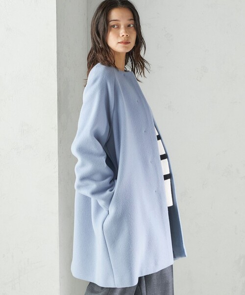 SHIPS（シップス） ノーカラーコート コート Pure SUPER100 ノーカラー