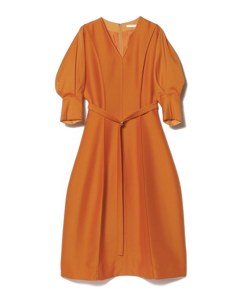 ESTNATION ベージュ 七分袖 ひざ丈ワンピース ESTNATION（エストネーション） 7分袖ワンピース 36 ライトベージュ