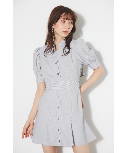 「rienda」 半袖ワンピース SMALL ブラック レディース_画像9