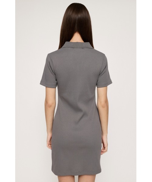 「SLY」 半袖ワンピース 1 グレー レディース_画像9