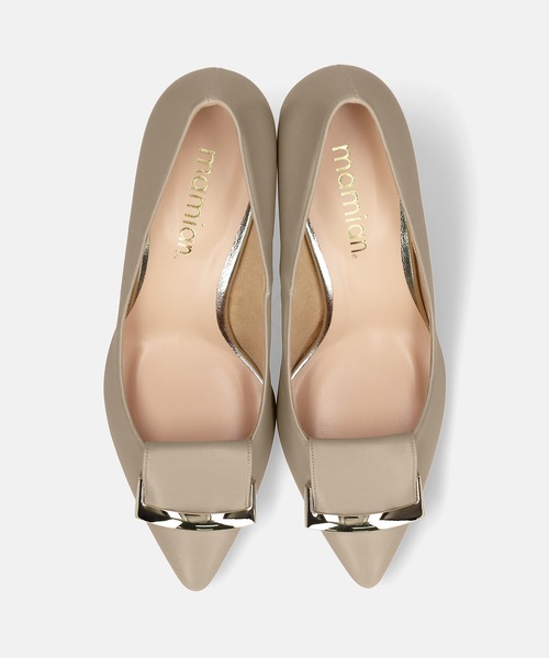 「MAMIAN」 パンプス 24.0cm グレイッシュベージュ レディース_画像9