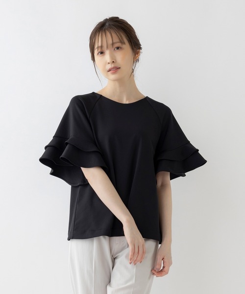「Sono」 半袖カットソー 1 ブラック レディース_画像3