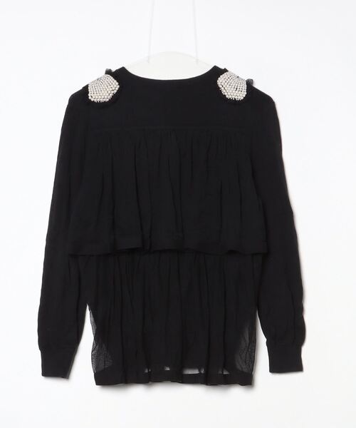 「Kaon」 ニットカーディガン FREE ブラック レディース_画像2