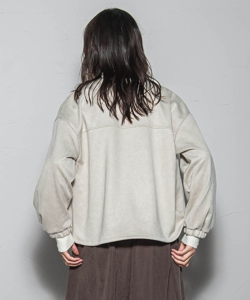 メイソングレイ（MAYSON GREY）/【WEB限定】マシュマロスウェードノーカラーブルゾン≪手洗い可能≫ MAYSON GREY（メイソングレイ） ジャケット ノーカラージャケット