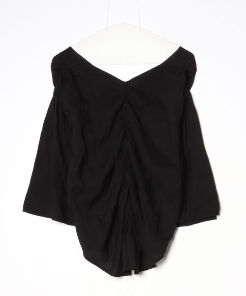 「ZUCCa」 7分袖ブラウス M size ブラック レディース_画像2