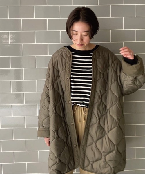 「un dix cors」 中綿コート FREE ブラック レディース_画像5