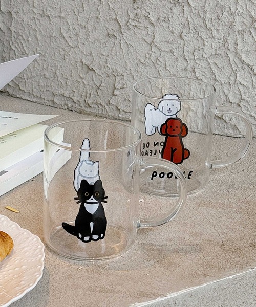タンブラー Dog ＆ Cat Handle Glass : ZOZOTOWN Yahoo!店 - 通販
