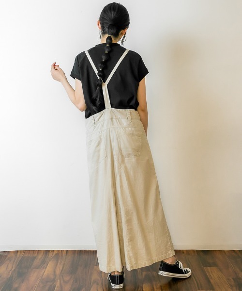 「atONE」 サロペットスカート M ネイビー レディース_画像9