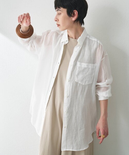 「Whim Gazette」 長袖シャツ FREE ブラウン レディースの画像