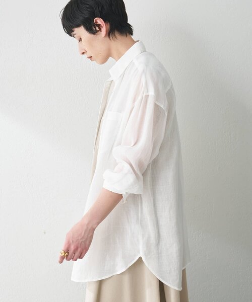 「Whim Gazette」 長袖シャツ FREE ブラウン レディースの画像