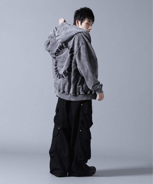Danke Schon ダンケシェーン 23AW JERSEY HOODY 立体ロゴ ジップアップパーカー UNS23AW-020B L ブラック スウェット ジャージー トップス【新古品】【中古】【Danke Schon】 Danke Schon ダンケシェーン 23AW JERSEY HOODY 立体ロゴ ジップアップ