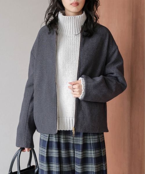 La-gemme（ラジェム） ノーカラーコート コート ノーカラーダブル