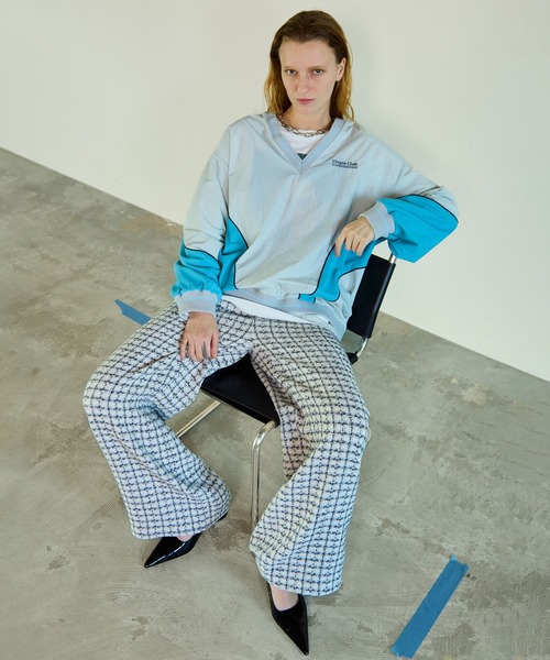 MAISON SPECIAL（メゾンスペシャル） Striped Print V-Neck Tops