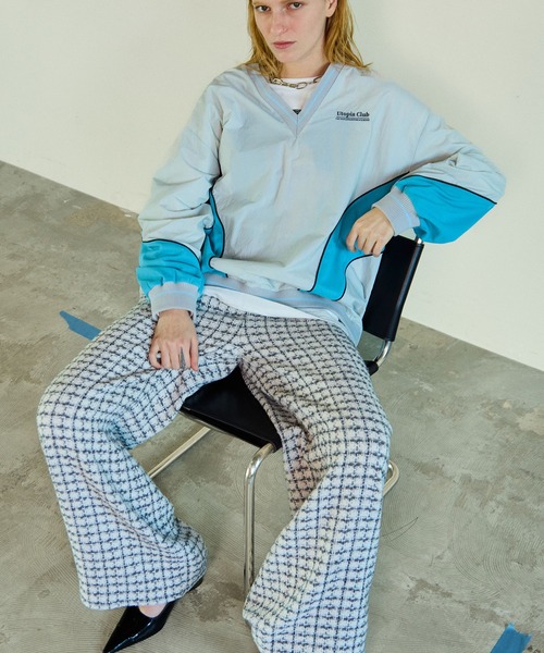 MAISON SPECIAL（メゾンスペシャル） Striped Print V-Neck Tops