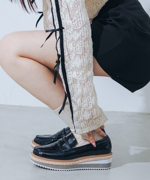 EVOL（イーボル） ローファー 「美脚効果・22.0-25.0cm展開」厚底