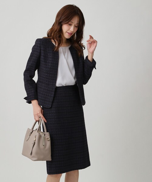 【未使用あり】クードシャンス 360°美シルエット スカートスーツ セットアップ COUP DE CHANCE（クードシャンス） スカート 「日本製／セットアップ