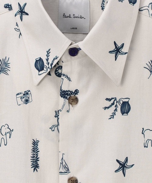 Paul Smith（ポール・スミス） シャツ Travel Print” プリントシャツ