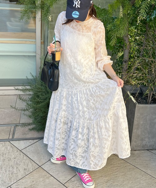 「Futier land」 長袖ワンピース MEDIUM ブラック レディース_画像7