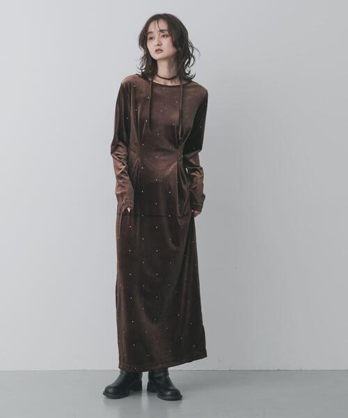 SENSE OF PLACE by URBAN RESEARCH ワンピース ドットシシュウベロア