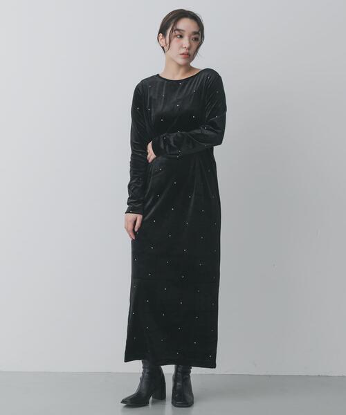 SENSE OF PLACE by URBAN RESEARCH ワンピース ドットシシュウベロア