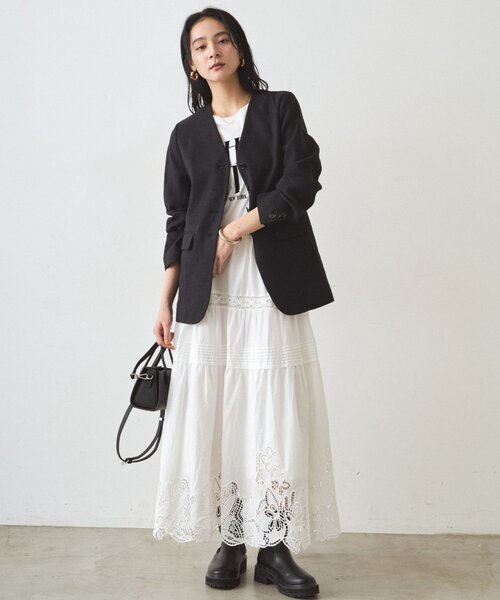 レースティアードスカート Loungedress 新品 Loungedress（ラウンジドレス） スカート レースティアードスカート