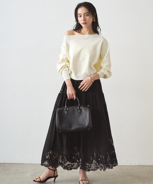 レースティアードスカート Loungedress 新品 Loungedress（ラウンジドレス） スカート レースティアードスカート