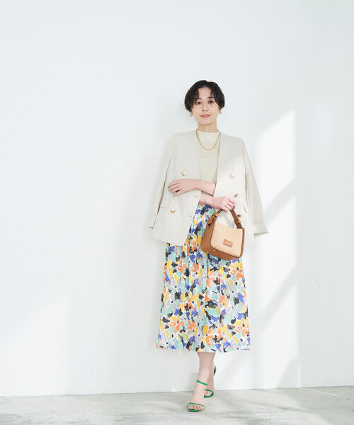 「NOLLEY'S」 スカート 38 グレー系その他4 レディース_画像3