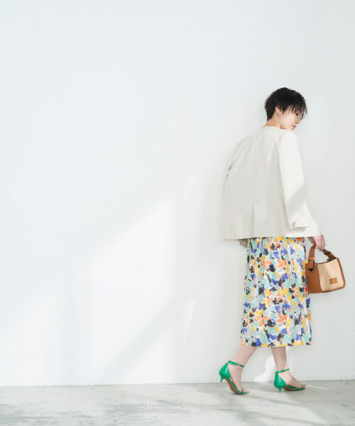 「NOLLEY'S」 スカート 38 グレー系その他4 レディース_画像4