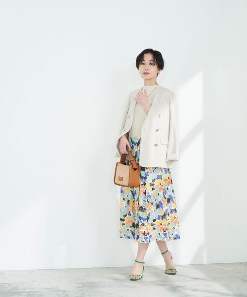 「NOLLEY'S」 スカート 38 グレー系その他4 レディース_画像5