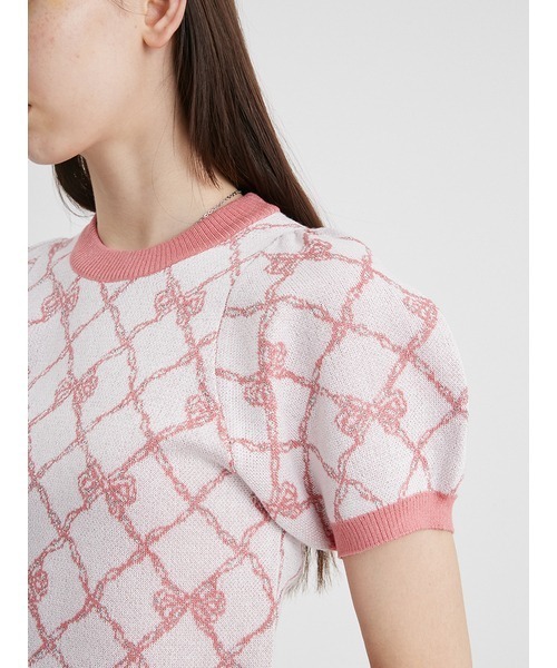 「FURFUR」 半袖ニット FREE ローズ レディース_画像5