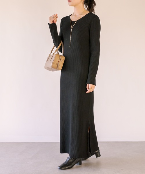 「RIVE DROITE」 ニットワンピース 36 アイボリー レディース_画像3