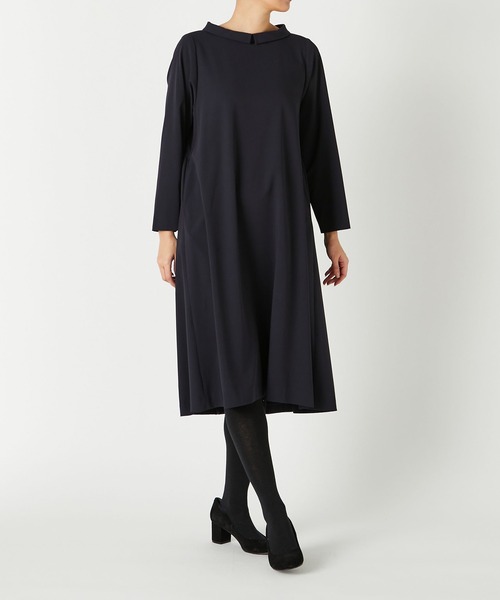 「conges payes ADIEU TRISTESSE」 長袖ワンピース 38 ネイビー レディース_画像7