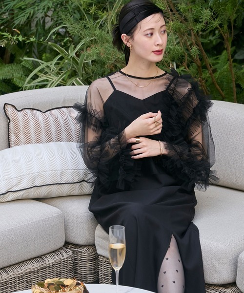 「forksy.」 コンビワンピース M ブラック レディース_画像2