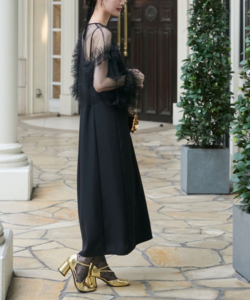 「forksy.」 コンビワンピース M ブラック レディース_画像6