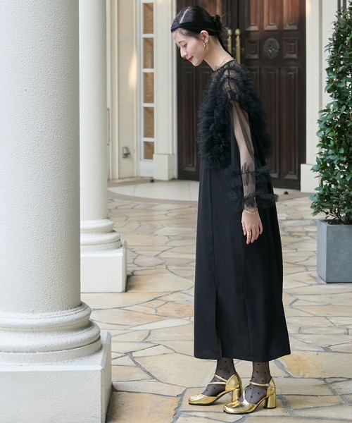 「forksy.」 コンビワンピース M ブラック レディース_画像7