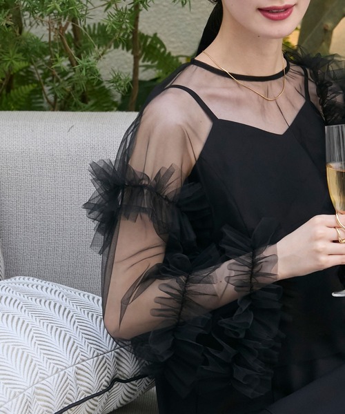 「forksy.」 コンビワンピース M ブラック レディース_画像9