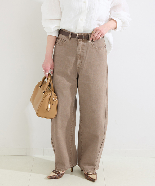 ワイドパンツ ジーンズ デニム デニムパンツ 「追加9」ウォッシャブル / DU JOUR / デュ ジュール BARREL BAGGY JEANの画像