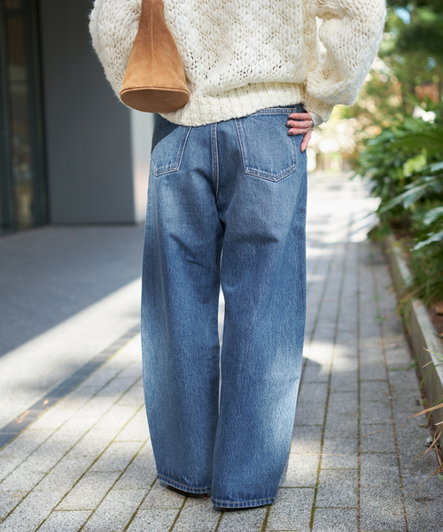 ワイドパンツ ジーンズ デニム デニムパンツ 「追加9」ウォッシャブル / DU JOUR / デュ ジュール BARREL BAGGY JEANの画像