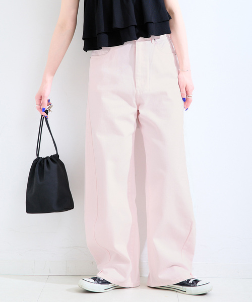 ワイドパンツ ジーンズ デニム デニムパンツ 「追加9」ウォッシャブル / DU JOUR / デュ ジュール BARREL BAGGY JEANの画像