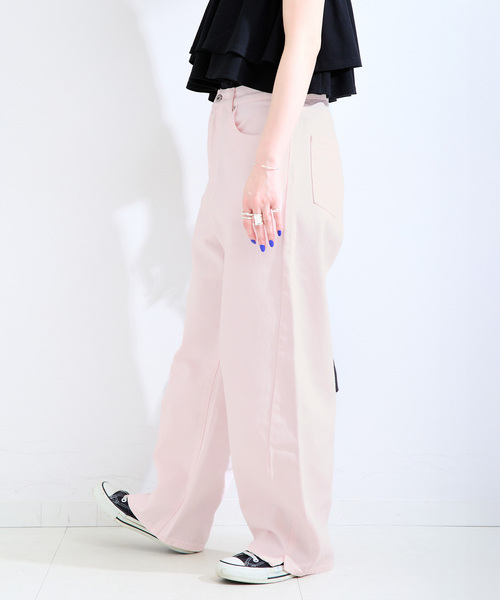 ワイドパンツ ジーンズ デニム デニムパンツ 「追加9」ウォッシャブル / DU JOUR / デュ ジュール BARREL BAGGY JEANの画像
