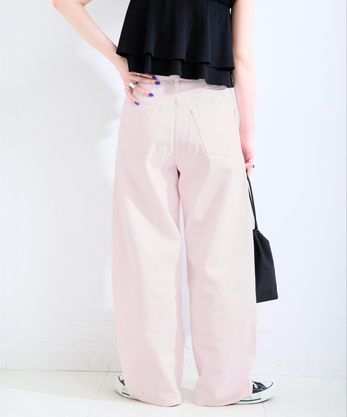 ワイドパンツ ジーンズ デニム デニムパンツ 「追加9」ウォッシャブル / DU JOUR / デュ ジュール BARREL BAGGY JEANの画像