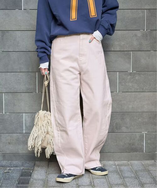 ワイドパンツ ジーンズ デニム デニムパンツ 「追加9」ウォッシャブル / DU JOUR / デュ ジュール BARREL BAGGY JEANの画像