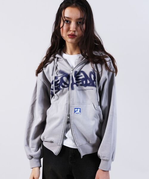 「SEQUENZ」 ジップアップパーカー MEDIUM ピンク系その他2 メンズ_画像8