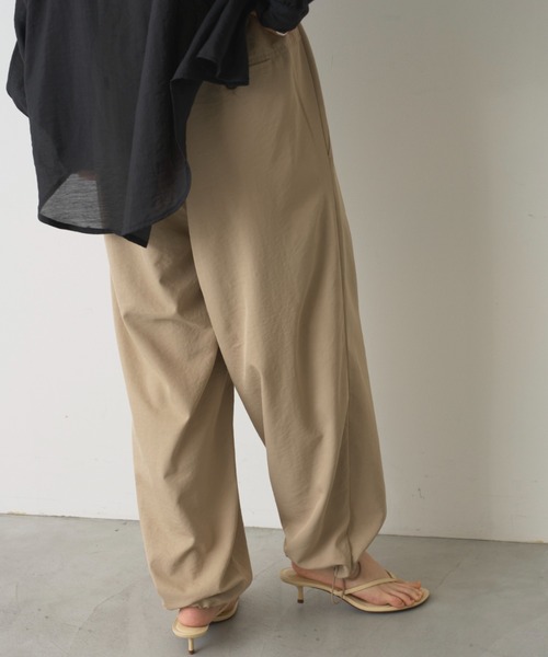 AIC. ワイドパンツ パンツ ドローストリングタックイージーパンツ
