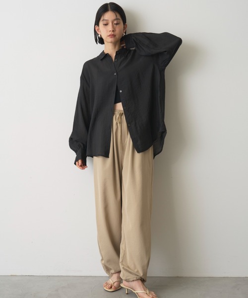 AIC. ワイドパンツ パンツ ドローストリングタックイージーパンツ