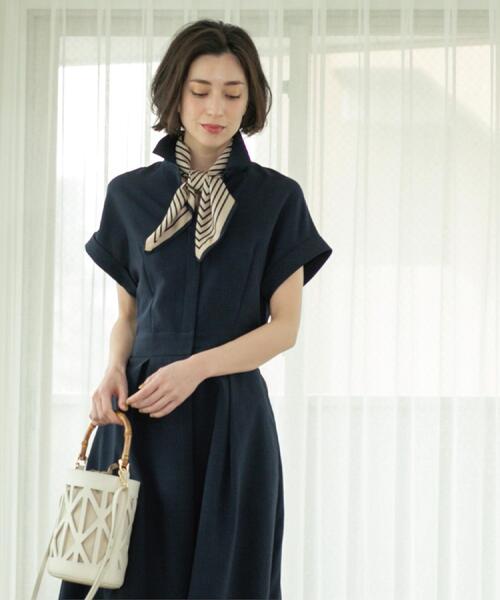 「OPAQUE.CLIP」 シャツワンピース 40 ネイビー レディース_画像6